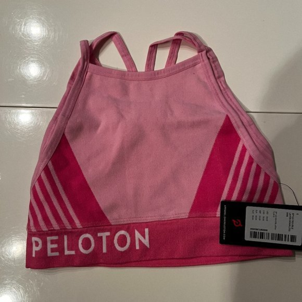 Peloton Double Layer Seamless Bra Top‎ (Pink / Size Small / nwt)